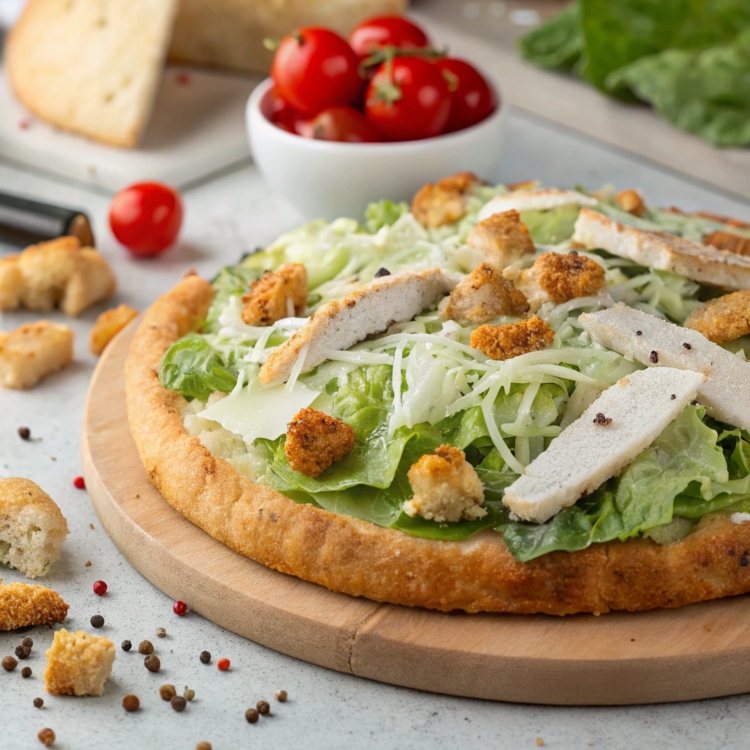 Chicken Crust Caesar Pizza