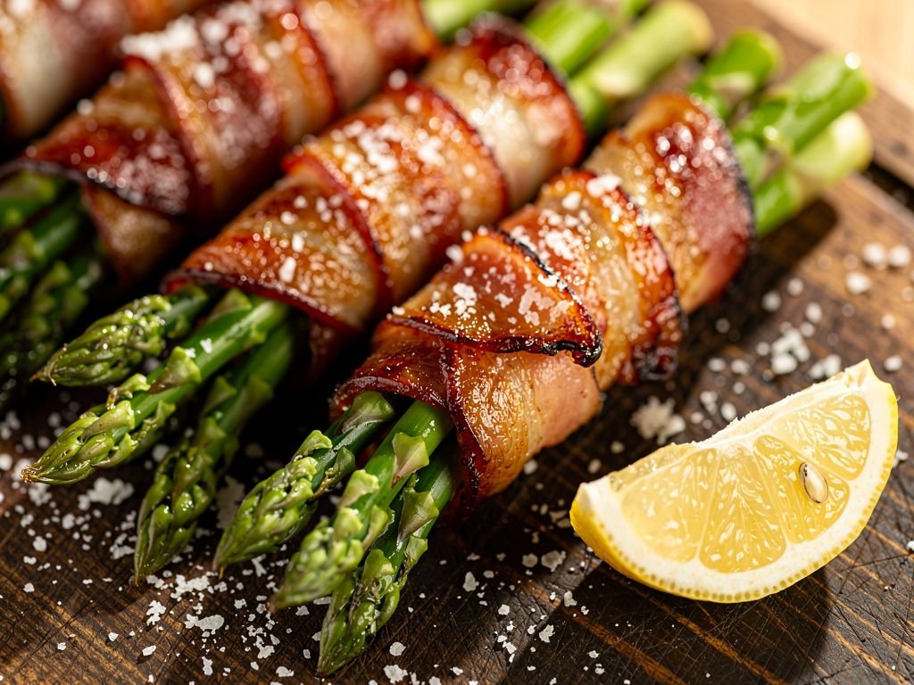 Bacon-Wrapped Air Fryer Asparagus Bundles