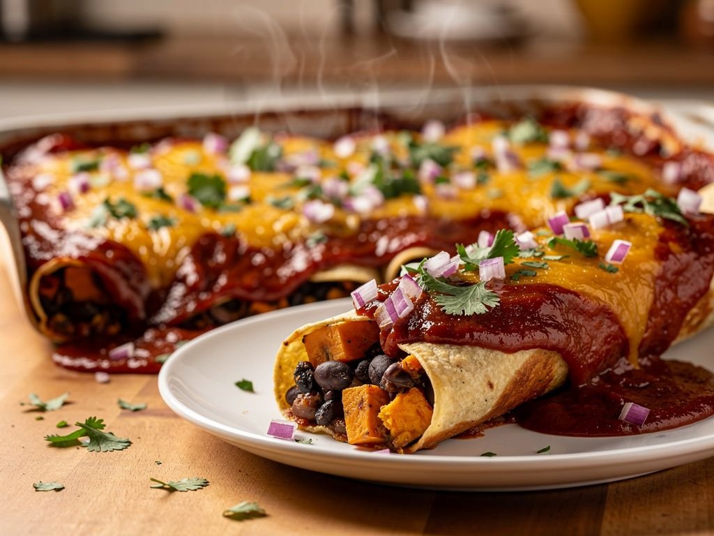 Black Bean and Sweet Potato Enchiladas
