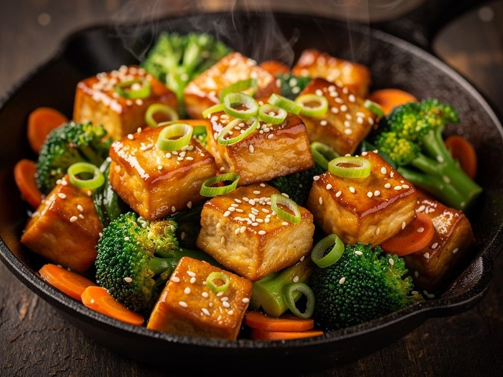 Crispy Sesame Tofu and Broccoli Stir-Fry