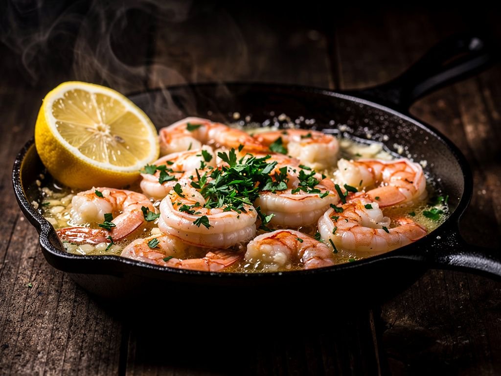 Garlic Butter Shrimp Skillet