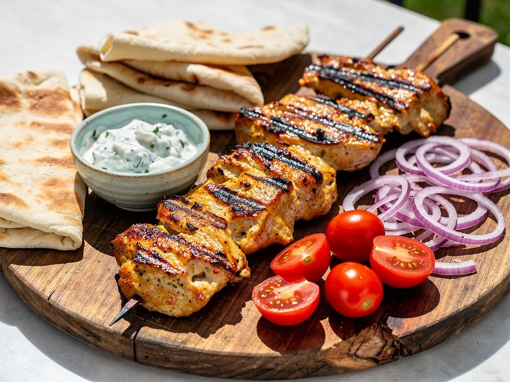 Greek Chicken Souvlaki Skewers