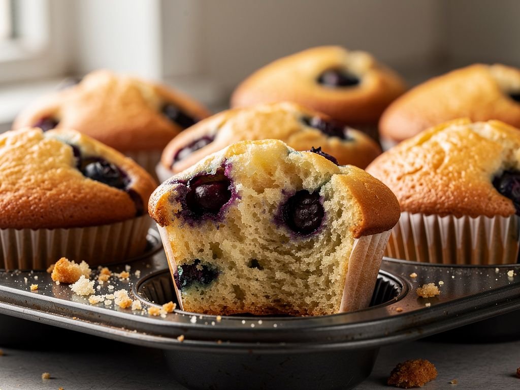 Greek Yogurt Blueberry Muffins