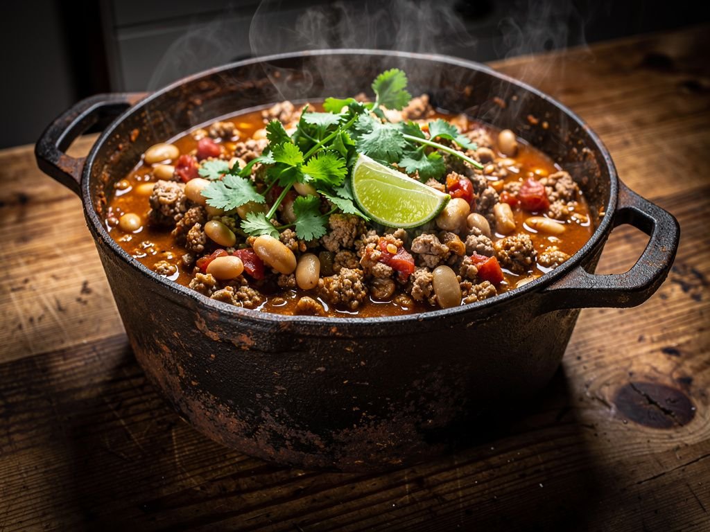 One-Pot Turkey and White Bean Chili Skillet