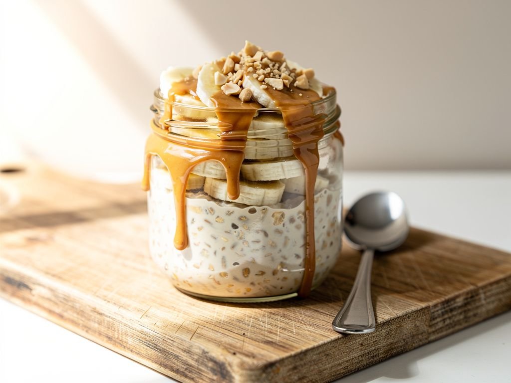 Overnight Peanut Butter Banana Oats