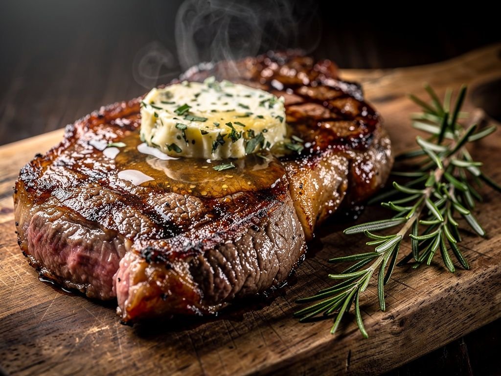 Pan-Seared Sirloin Steak with Garlic Herb Butter