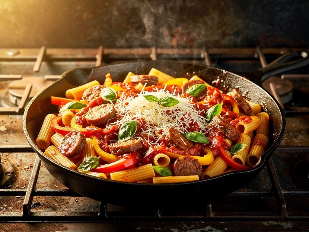 Rigatoni with Sausage and Peppers