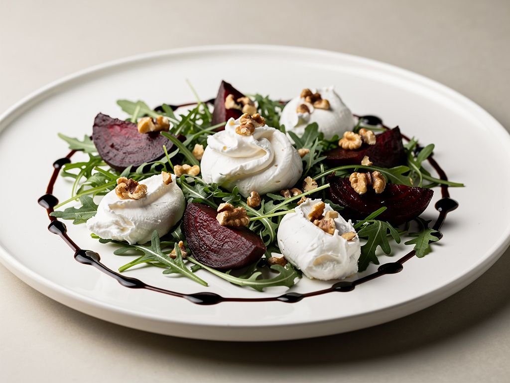 Roasted Beet Salad with Goat Cheese and Walnuts