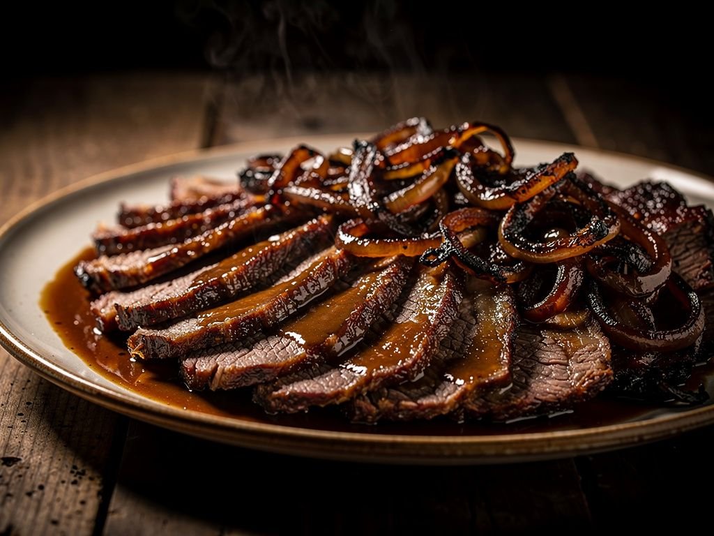 Slow-Braised Beef Brisket with Caramelized Onions