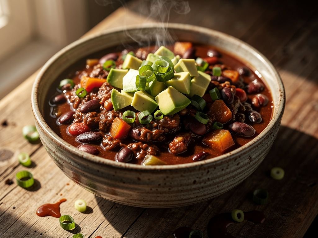Smoky Three-Bean Vegetarian Chili