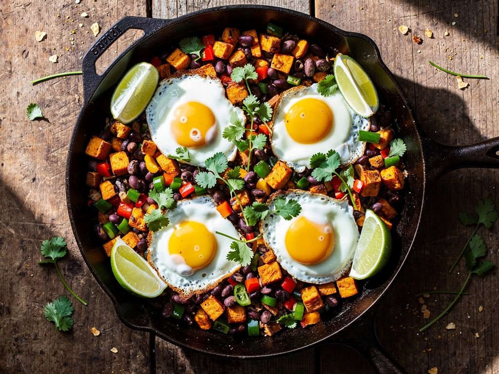 Sweet Potato Black Bean Breakfast Hash