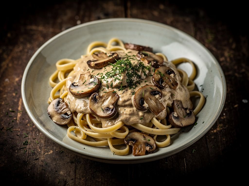 Vegan Mushroom Stroganoff Pasta